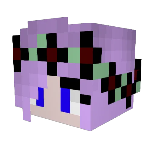 spookykels Minecraft avatar head, 3D render