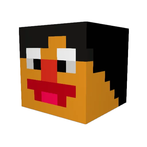 spookykiddd Minecraft avatar head, 3D render