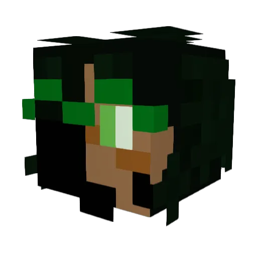 spookyradzz Minecraft avatar head, 3D render