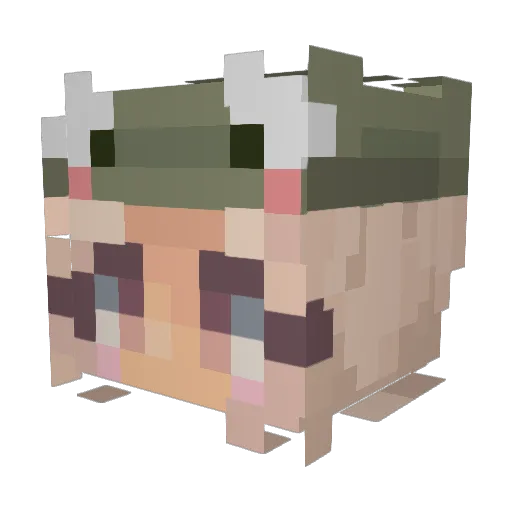 spookzillaa Minecraft avatar head, 3D render
