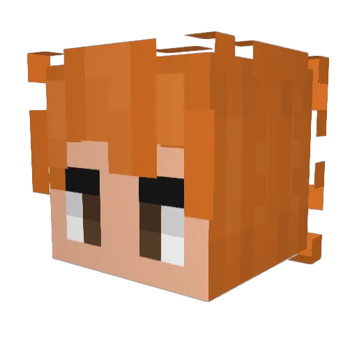 spoonbread Minecraft avatar head, 3D render