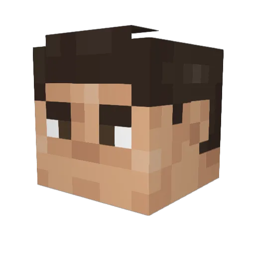 spoonovevo Minecraft avatar head, 3D render