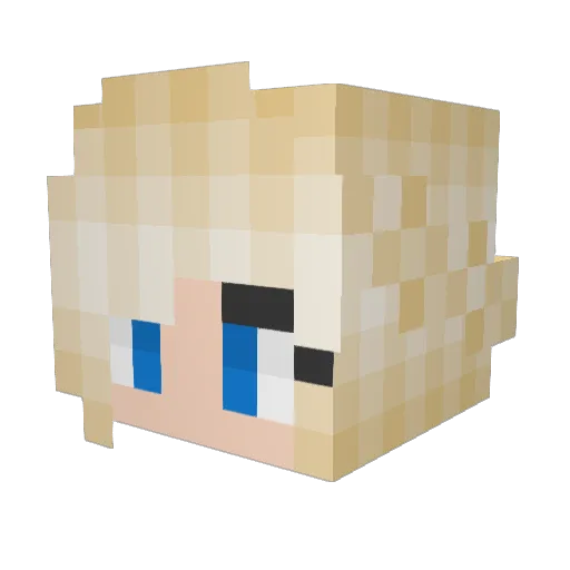 spoonsenpai Minecraft avatar head, 3D render