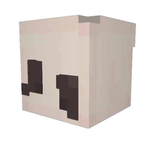 spoookily Minecraft avatar head, 3D render