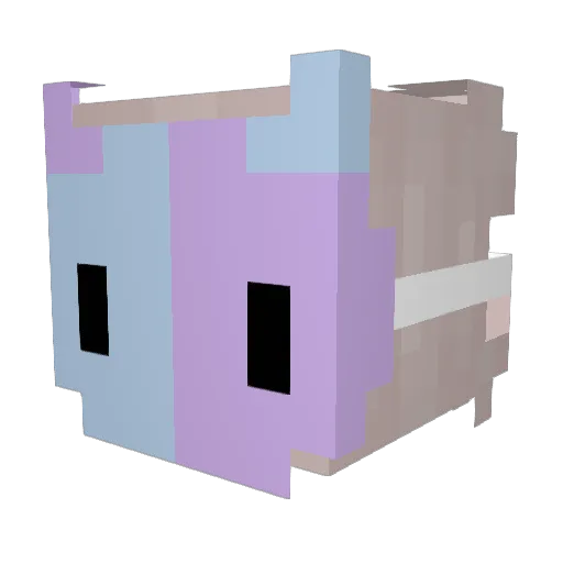 spoopkie Minecraft avatar head, 3D render
