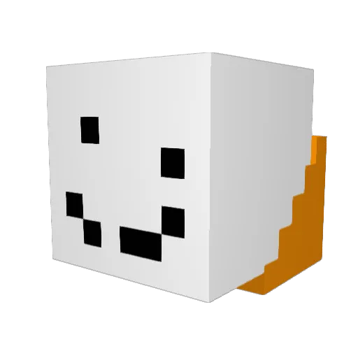 spoopysporky Minecraft avatar head, 3D render