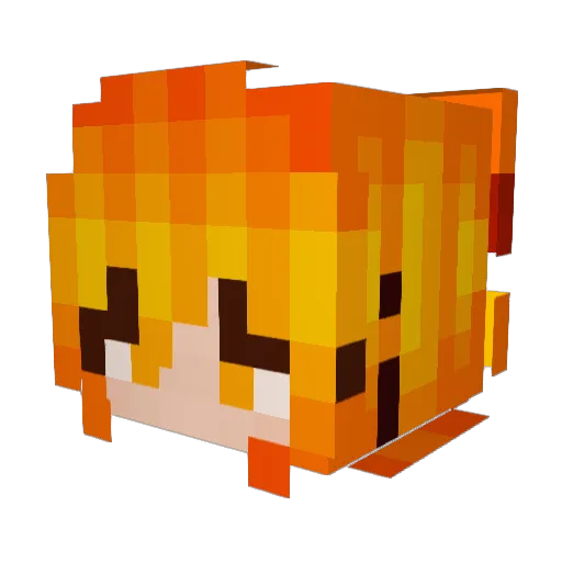 sporewow Minecraft avatar head, 3D render