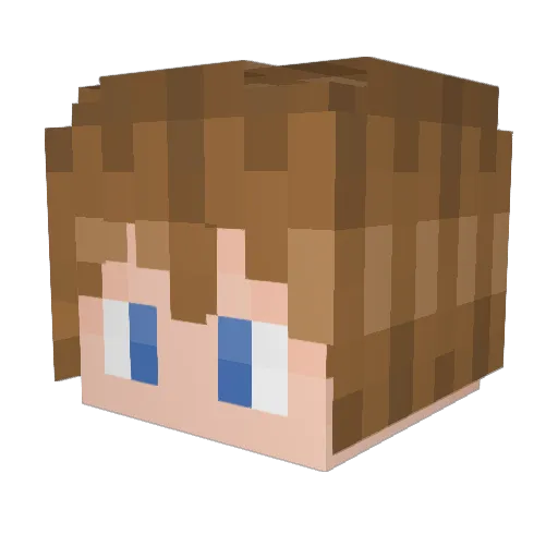 sporg Minecraft avatar head, 3D render