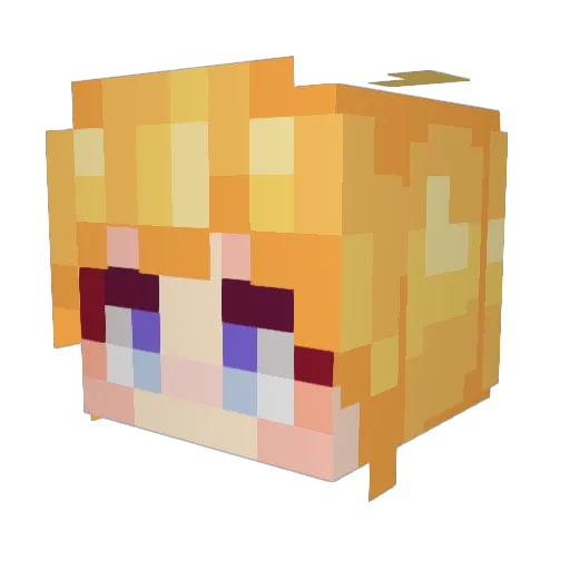 sporkberry Minecraft avatar head, 3D render