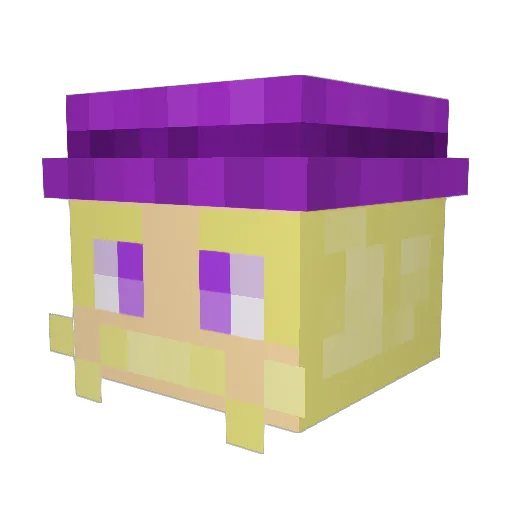 sporkyme Minecraft avatar head, 3D render