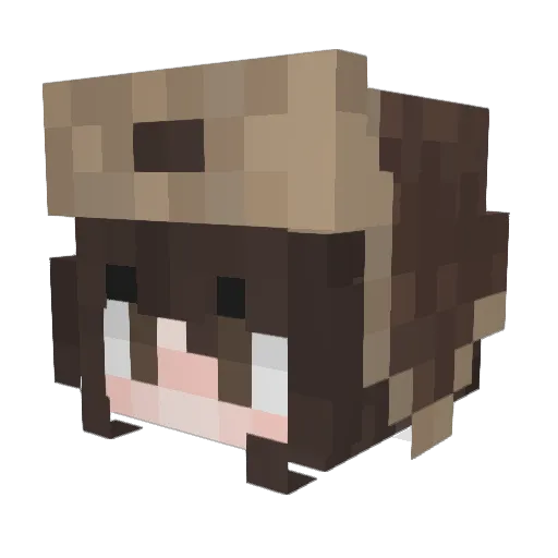 sporsuesai Minecraft avatar head, 3D render