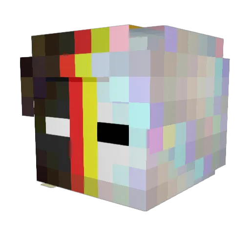 sportsfast Minecraft avatar head, 3D render