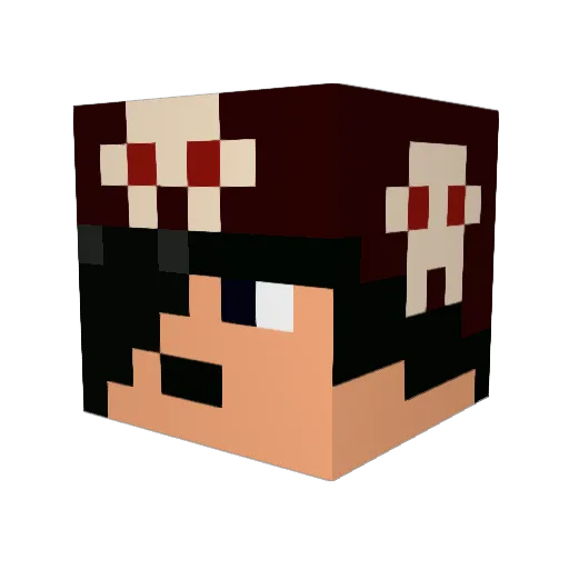 spositoo Minecraft avatar head, 3D render