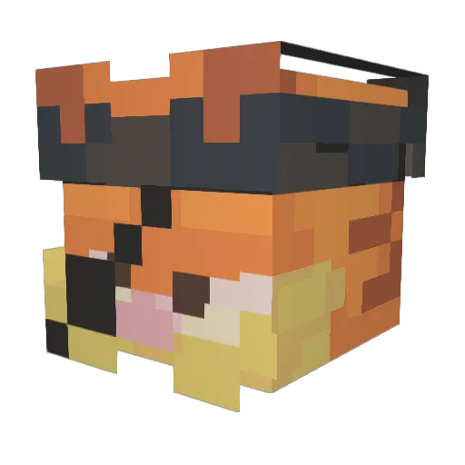 spotifie Minecraft avatar head, 3D render