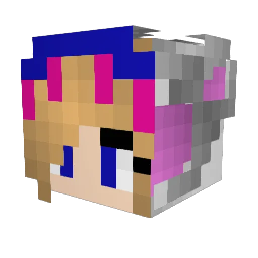 spottes Minecraft avatar head, 3D render