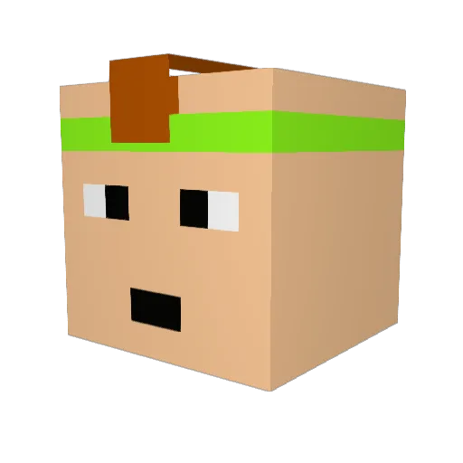spoulin42 Minecraft avatar head, 3D render