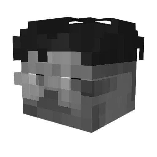sppine Minecraft avatar head, 3D render