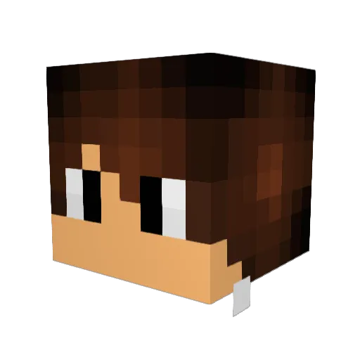sppyker Minecraft avatar head, 3D render