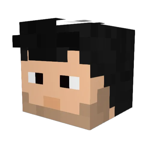 spra1zen Minecraft avatar head, 3D render