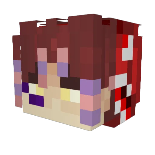 sprainrr Minecraft avatar head, 3D render