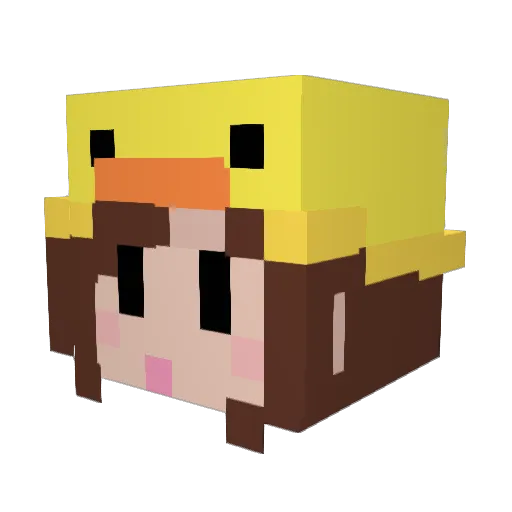 sprangz Minecraft avatar head, 3D render