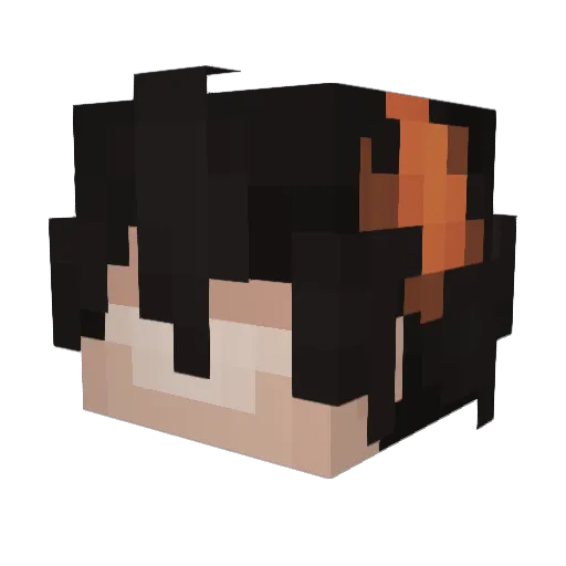 sprayable Minecraft avatar head, 3D render