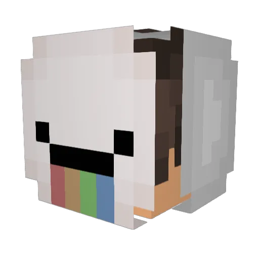 spreatty Minecraft avatar head, 3D render