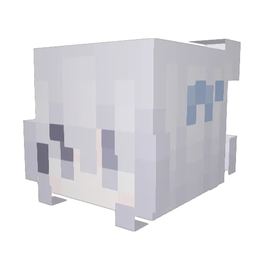 spridon Minecraft avatar head, 3D render