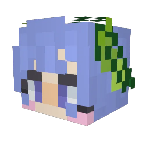 spring39 Minecraft avatar head, 3D render