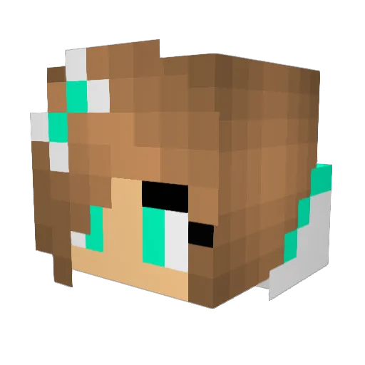 spring_chick Minecraft avatar head, 3D render