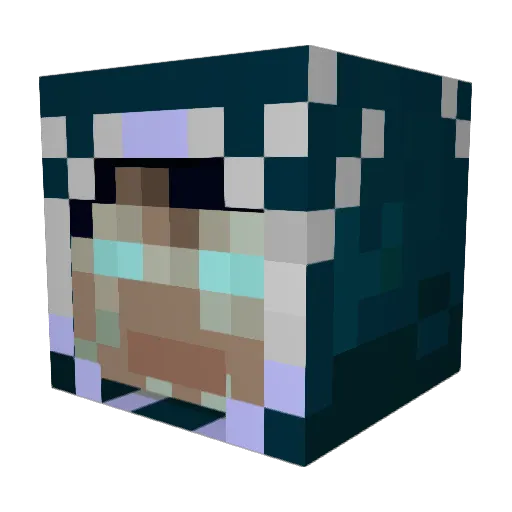 sprinkknot Minecraft avatar head, 3D render