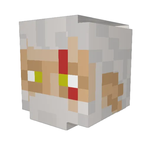 sprinklers Minecraft avatar head, 3D render