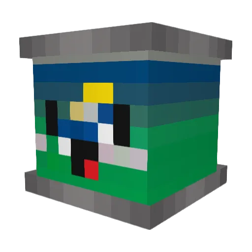 spritem Minecraft avatar head, 3D render