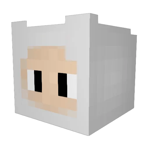 sprtual1 Minecraft avatar head, 3D render
