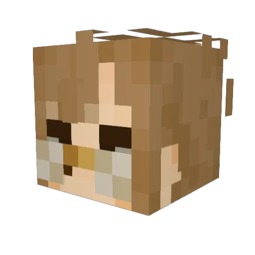 spruce_dowob Minecraft avatar head, 3D render
