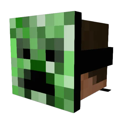 sprudelfrisch Minecraft avatar head, 3D render