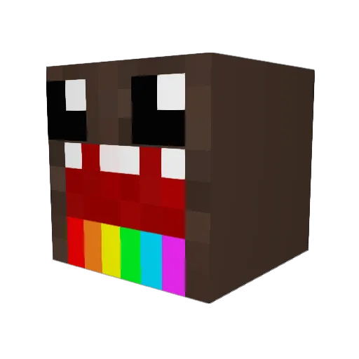 sprvng Minecraft avatar head, 3D render