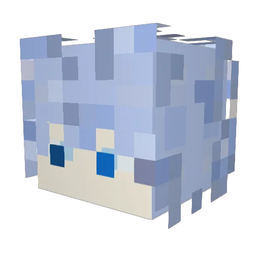 spspspspsps Minecraft avatar head, 3D render