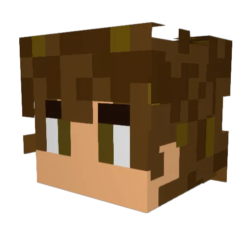 spubbli Minecraft avatar head, 3D render