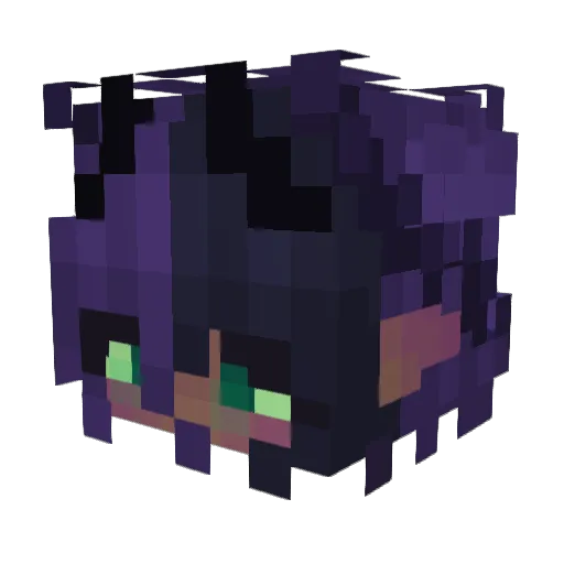spublz Minecraft avatar head, 3D render