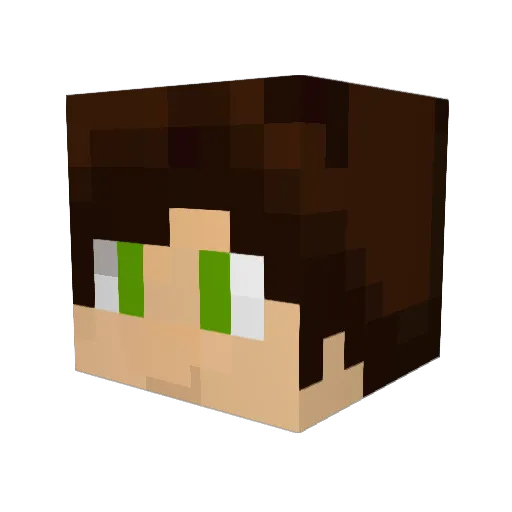 spud077 Minecraft avatar head, 3D render