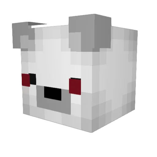 spuddd14 Minecraft avatar head, 3D render