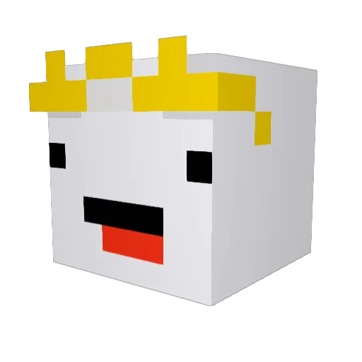 spuddx_ Minecraft avatar head, 3D render