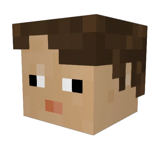 spudhibbs Minecraft avatar head, 3D render