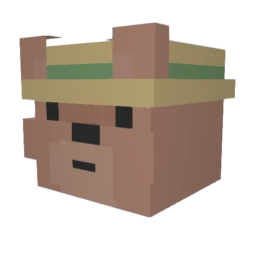 spudrye Minecraft avatar head, 3D render