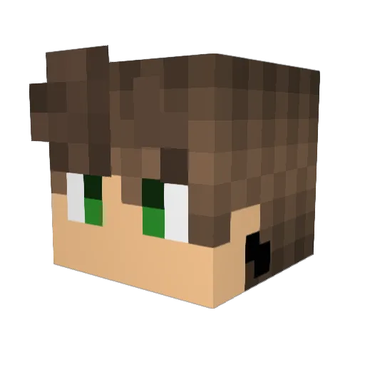 spuds2003 Minecraft avatar head, 3D render