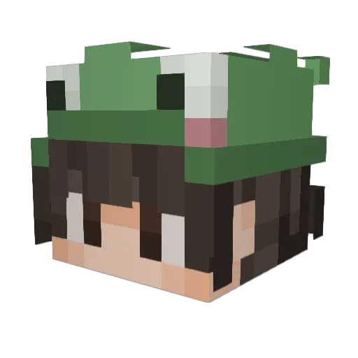 spudzillaghost Minecraft avatar head, 3D render