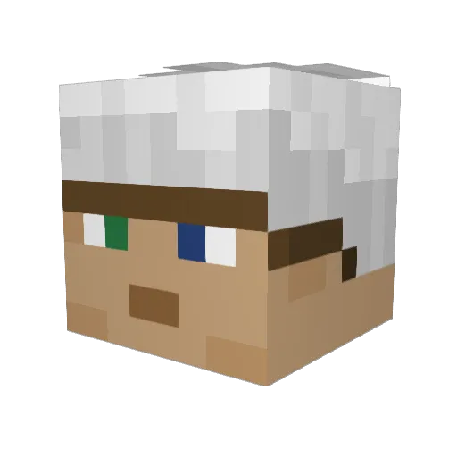 spugget Minecraft avatar head, 3D render