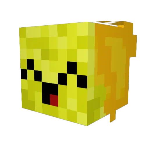 spun7 Minecraft avatar head, 3D render