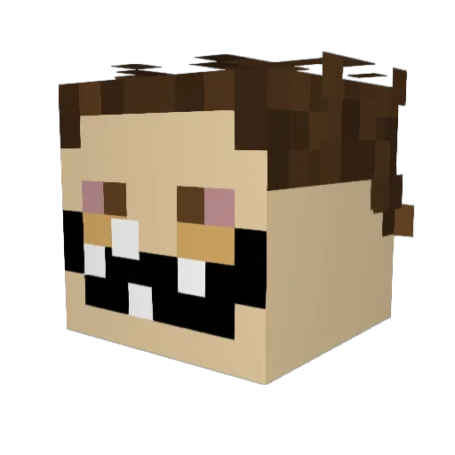 spunkybob44 Minecraft avatar head, 3D render